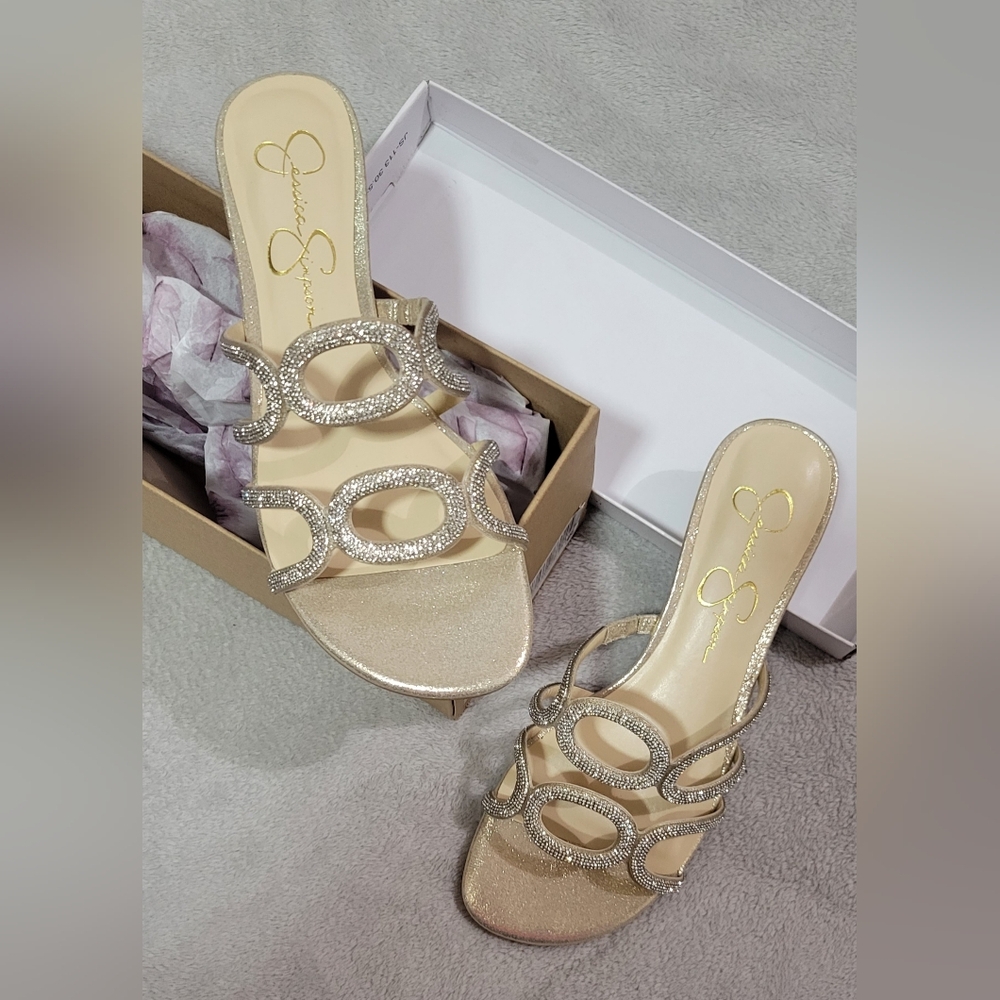 Elegant Gold and Silver Women's Sandals